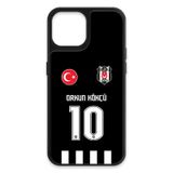 Beşiktaş Orkun Kökçü Forma iPhone 14 Kılıf (Cam) - Lisanslı Orijinal