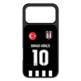 Beşiktaş Orkun Kökçü Forma iPhone 17 Pro Kılıf (Cam) - Lisanslı Orijinal