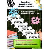 Besiktas Taraftar Etiketi Defter Etiketi Kitap Etiketi Kişiye Özel Suya Dayanıklı Isim Yazılabilien - 1 - Çok Renkli