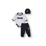 Beşiktaş Unisex Body-Alt-Şapka Lisans Baskılı Çıtçıtlı Bisiklet Yaka Long Sleeve Patikli