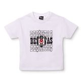 Beşiktaş Unisex Lisans Tişört Bisiklet Yaka Kısa Kol - Beyaz