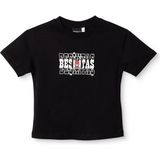 Beşiktaş Unisex Lisans Tişört Bisiklet Yaka Kısa Kol - Siyah - 2 - 3 Yaş