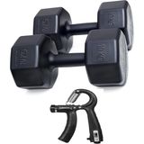 Besinistanbul 10 kg Dambıl x 2 Adet = 20 kg Siyah Ayarlanabilir El Yayı ile Dayanıklı Set