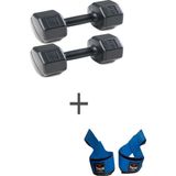 Besinistanbul 4 kg Çift Dambıl ve Ağırlık Strap(2 kg 2 Adet Gönderilmektedir) - 2 x 4 kg - Siyah