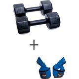 Besinistanbul 5 kg Çift Dambıl ve Ağırlık Strap(2 kg 2 Adet Gönderilmektedir) - 2 x 5 kg - Siyah