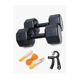 Besinistanbul 6 Kg Dambıl X2 Adet= 12 Kg SAYAÇLI AYARLANABİLİR EL YAYI + SAYAÇLI ATLAMA İPİ