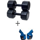 Besinistanbul 7 kg Çift Dambıl ve Ağırlık Strap(2 ADET 7 KG GÖNDERİM YAPILMAKTADIR) - 2 x 7 kg - Siyah