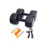 Besinistanbul 7 Kg Dambıl X 2 Adet Dambıl Sayaçlı Ayarlanabilir El Yayı Sayaçlı Atlama Ipi SİYAH