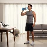 Besinistanbul Dambıl Şekilli Su Şişesi | 1.5 LT Spor Matara,Mavi ( 1 ADET MAVİ )