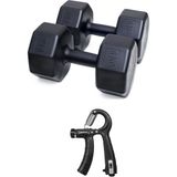 Besinistanbul Ps Spor 12 kg Dambıl (6 kg x 2 Adet) Siyah Plastik ile Kolay Taşınabilir ve Dayanıklı
