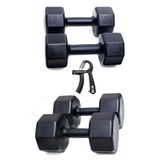 Besinistanbul PS SPOR 18 Kg Dambıl Set 6Kg X2 Ad 3Kg X2 Ad + SAYAÇLI AYARLANABİLİR EL YAYI SİYAH