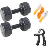 Besinistanbul Ps Spor 2 Adet 4 kg Dambıl + Sayaçlı Ayarlanabilir El Yayı Sayaçlı Atlama Ipi - 2 x 4 kg