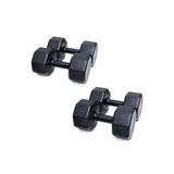 Besinistanbul PS SPOR 2 ÇİFT DAMBIL SETİ = 7 KG X 2 ADET- 10 KG X 2 ADET SİYAH