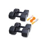 Besinistanbul PS SPOR 2 Lİ DAMBIL SET = 8 KG X 2 ADET 10 KG X 2 ADET + SAYAÇLI ATLAMA İPİ SİYAH