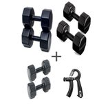 Besinistanbul PS SPOR 3 ÇİFT DAMBIL SET 2 KG + 4 KG +6 KG + AYARLANABİLİR SAYAÇLI EL YAYI