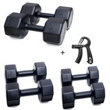 Besinistanbul PS SPOR 3 ÇİFT DAMBIL SET 3 KG + 5 KG + 7 KG + AYARLANABİLİR SAYAÇLI EL YAYI SİYAH