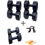 Besinistanbul Ps Spor 3 Çift Dambıl Set 5 kg 8 kg 10 kg Siyah Plastik Ayarlanabilir Sayaçlı El Yayı ve Atlama İpi