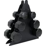 Besinistanbul Ps Spor 3 Çift Dambıl Set + 5kg + 7kg + 9kg + Stand - 42 kg - Siyah