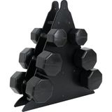 Besinistanbul Ps Spor 3 Çift Dambıl Set 5kg + 7kg + 9kg + Stand Siyah - Çok Renkli - Standart