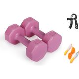 Besinistanbul Psspor 2 x 2 Pembe Renk Dambıl Set + Ayarlanabilir El Yayı + Atlama Ipi - 2 x 2 kg