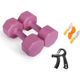 Besinistanbul Psspor 2 x 3 Pembe Renk Dambıl Set + Ayarlanabilir El Yayı + Atlama Ipi - 2 x 3 kg