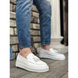 Beskar BA0154 Erkek Beyaz Renk Sneaker Spor Ayakkabı – Kaymaz, Ortopedik - Beyaz - Beyaz