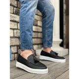 Beskar BA0154 Erkek Siyah Renk Sneaker Spor Ayakkabı – Hafif Yapı - Siyah - Beyaz