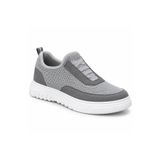 BESKAR BA0911 Gri Erkek Sneaker - Özel Örme Triko Nefes Alan Deri Tozu Detaylı Hafif Rahat Günlük Spor Ayakkabı