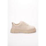 BESKAR Bej Süet İtalyan Tarzı Erkek Ayakkabı - Bağcıksız Smart Casual Günlük Sneaker KB 703