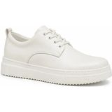 Beskar Beyaz Cilt Erkek Ayakkabı - Kolay Temizlenen Minimalist Rahat Günlük Sneaker Kb X16
