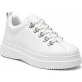 Beskar Beyaz Cilt Erkek Sneaker - Kolay Temizlenen Konfor Tabanlı Günlük Rahat Yürüyüş Spor Ayakkabısı Kb X4