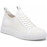 BESKAR Beyaz Triko Erkek Spor Ayakkabı - Nefes Alan Terletmez Bağcıklı Günlük Sneaker KB 112