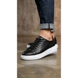 Beskar Blf 010 Erkek Sneaker Günlük Casual Spor Ayakkabı Siyah Beyaz Taban