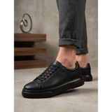 Beskar Blf 010 Erkek Sneaker Günlük Casual Spor Ayakkabı Siyah Taban - Siyah - Siyah