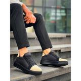 Beskar Kb X46 Kuback Siyah Bej Yüksek Siyah Taban Günlük Spor Ayakkabı - Siyah - Bej
