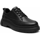Beskar Kömür Cilt Erkek Ayakkabı - Kolay Temizlenen Premium Rahat Smart Casual Günlük Sneaker Kb 702