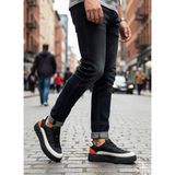 Beskar Signature Siyah Turuncu Detaylı Paraşüt Kumaş Erkek Sneaker - Yumuşak Tabanlı Outdoor Ayakkabı BA0801 - 091 Siyah