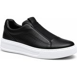 Beskar Siyah Cilt Beyaz Tabanlı Ultra Hafif Erkek Sneaker - Günlük Rahat Spor Ayakkabı Kb 007 - Siyah - Siyah