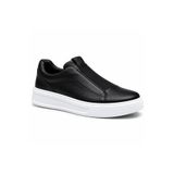 BESKAR Siyah Cilt Beyaz Tabanlı Ultra Hafif Erkek Sneaker - Günlük Rahat Spor Ayakkabı KB 007