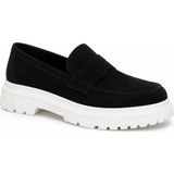 Beskar Siyah Süet Beyaz Tabanlı Erkek Ayakkabı - Premium Rahat Smart Casual Günlük Sneaker Kb X11 - Siyah - Beyaz