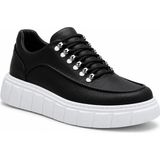 Beskar Siyah Yumuşak Iç Tabanlı Erkek Ayakkabı - Günlük Rahat Ortopedik Sneaker Kb X10 - Mat Siyah