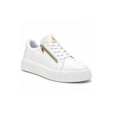 BESKAR SNR 308 Beyaz Erkek Sneaker - Tabanı ve Cildi Full Beyaz Pürüzsüz Suni Deri Ultra Hafif Günlük Yürüyüş Ayakkabısı