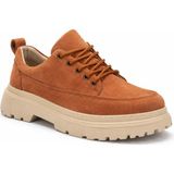 BESKAR Taba Süet Erkek Ayakkabı - Premium Smart Casual Rahat Günlük Sneaker KB 702
