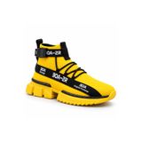 BESKAR Zr-x700 Sarı Erkek Spor Ayakkabı - Enerjik Renk Tasarımlı Nefes Alabilir Triko Saya Yüksek Tabanlı Günlük Sneaker