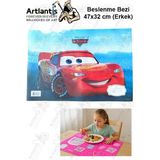 Beslenme Bezi Erkek Modeli Yıkanabilir 32X47 cm 1 Adet Beslenme Örtüsü Okul Öncesi Kreş Anasınıfı Ilkokul Için Ideal - Kırmızı
