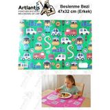 Beslenme Bezi Erkek Modeli Yıkanabilir 32X47 cm 1 Adet Beslenme Örtüsü Okul Öncesi Kreş Anasınıfı Ilkokul Için Ideal - Yeşil