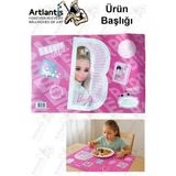 Beslenme Bezi Kız Modeli Yıkanabilir 32X47 cm 1 Adet Beslenme Örtüsü Okul Öncesi Kreş Anasınıfı Ilkokul Için Ideal - Pembe