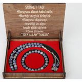 BESLENME DEDEKTİFİ KUTULU 33 LÜ TESBİH BİLEKLİK SETİ SODALİT