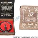 BESLENME DEDEKTİFİ KUTULU KOLYE BİLEKLİK SETİ OBSİDYEN TAŞI