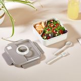 Beslenme Kabı 1,25 Litre, Sızdırmaz Sefer Tası, BPA İçermeyen Plastik, 17,5x17,5x9 cm, Taşınabilir Yemek Kabı, İş Okul Piknik için
